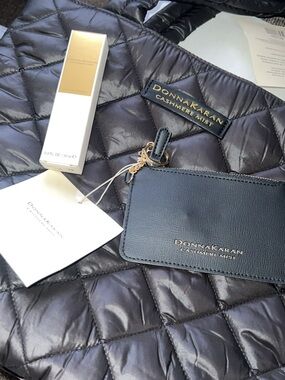 Donna Karan Cashmere Mist Purse Spray & DK Quilted Tote w/Matching Card Holder